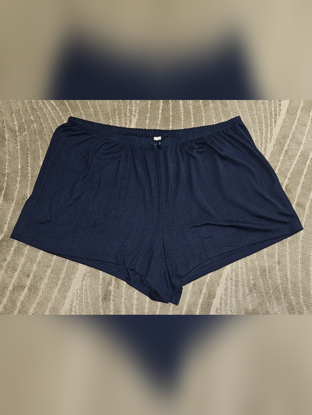 Auden Women’s Plus Size Navy Short Sleeve Pajama Set - Picture 4 of 7